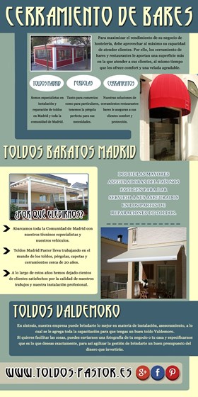 toldos baratos madrid: cerramiento de bares